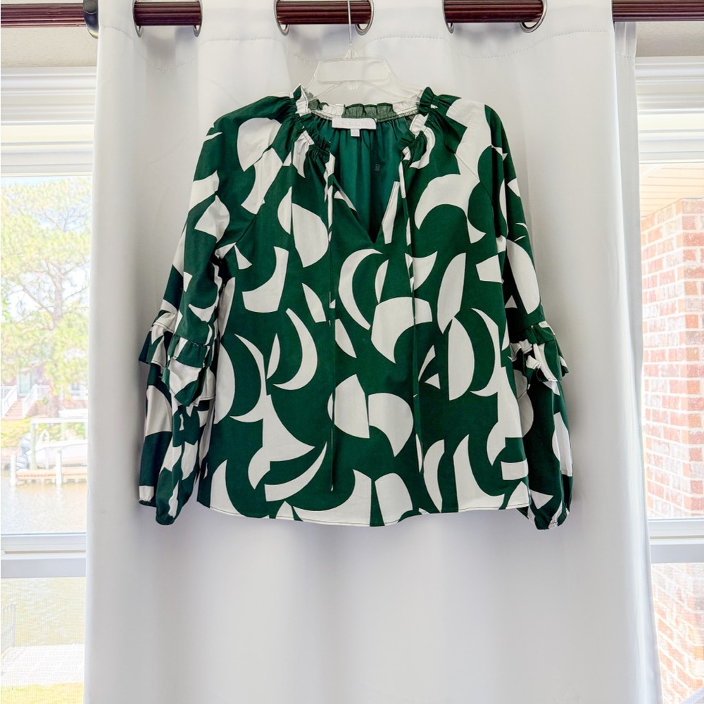 Sugarlips Green and White Women's Top